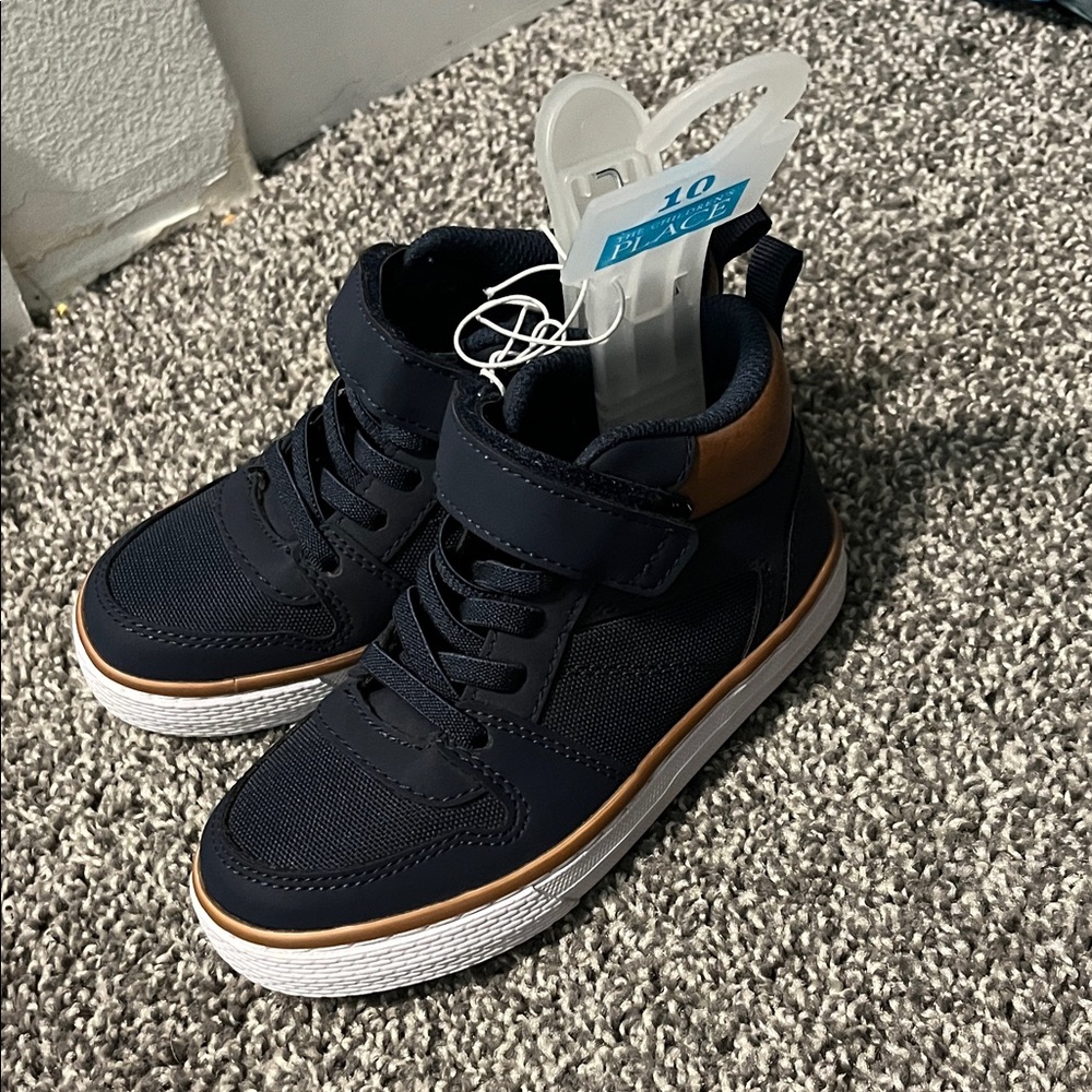 The Children's Place Navy and Tan Sneakers